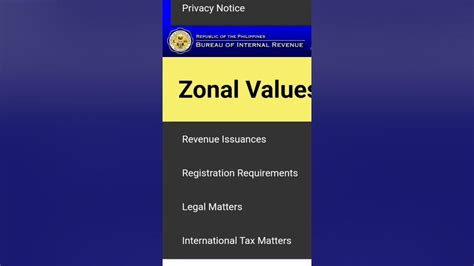 www.bir.gov.ph zonal value 2024